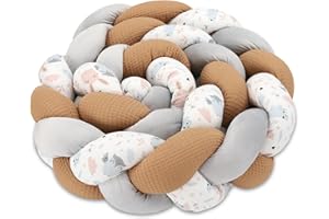 Totsy Baby Cuscino decorazione per bambini 200 cm - soffice cuscino decorativo camera dei bambini cuscino per bambini intrecciato Velluto di cotone Gufi