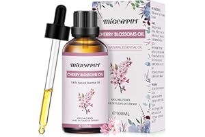 MIGCAPUT Olejek Eteryczny z Kwiatu Wiśni 100ML, Olejki do Aromaterapii Premium, 100% Naturalny Olejki Aromaterapeutyczny do Dyfuzora, SPA, Masażu, Snu, Mydła, Ręcznie Robione Świece