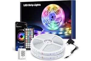 Macchiatto LED streifen 30m,Bluetooth RGB LED Strip mit Fernbedienung und APP,Musik Sync, Timer-Einstellung,Farbwechsel, Led Band Selbstklebend für Schlafzimmer TV Zuhause Schrankdek Partei deko