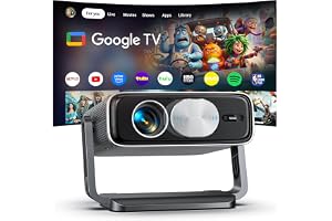 4K 【Google TV-projektor】, 3 000 ANSI-ljusstyrka bärbar projektor med full HD 1080P, autofokusprojektor