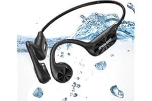 Relxhome Bone Conduction Headphones Swimming, IPX8 Waterproof Swimming Headphones with 32G Memory MP3 Player, Open Ear Wireless Sports Underwater Headphones for Swimming, Surfing,Running,Cycling