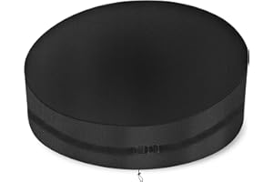 ZOALXZNT Ø190cm Sonneninsel Abdeckung Wasserdicht,Schutzhülle für Sonneninsel Rund mit Kordelzug und Verstellbare Schnallen,Sonneninsel Abdeckhaube 420D Oxford-Stoff (50*90*190cm,Schwarz)