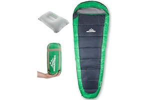 MOUNTREX® Śpiwór - ultralekki i kompaktowy (850 g) - letni śpiwór outdoorowy - śpiwór mumia (205 x 75 cm) - mały rozmiar i lekki - dla nastolatków i dorosłych + dodatkowa podróż