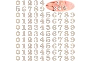 VIN BEAUTY Lot de 200 mini chiffres en bois naturel de 15 mm pour loisirs créatifs, grille de tri, décoration d'intérieur