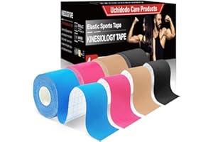 Kinesiotape,Strap Body Tape Bandes de Kinésiologie 5m x 5cm Soutien musculaire Soulager la douleur Ruban Adhésif Résistant à l'eau | Optimal pour le Sport (Quatre couleurs)
