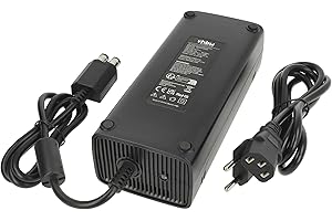 vhbw 220V Fuente de alimentación, Cargador 130W (12V/10.83A) para Microsoft Xbox 360 Slim por DE-X360-3206.