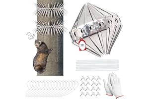 JUNUNDJING Marderschutz Fallrohr 200CM, Marderabwehr Fallrohr, Marderschreck,Fallrohrschutz Marderschutz Dachrinne, Für Marderfalle Marderschreck Dachboden Baum, Kann Geschnitten Werden