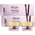 AILKE Whitening Day & Night Face Cream, Deeply Clean Skin, Remove Dark Spots, Sun Spots, Wrinkles, With Sodium Hyaluronate, Lighten Facial Cream for Men, Women, 40g (Pack of 2)
