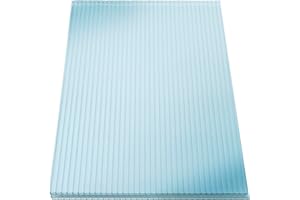 KAISER plastic® Lot de 5 plaques alvéolaires à 3 compartiments - Structure X de 16 mm - 980 x 2000 mm - En polycarbonate (PC)