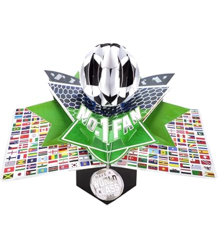 Papercrush® Football Pop Up Card - 3D Birthday Card Or Voucher For