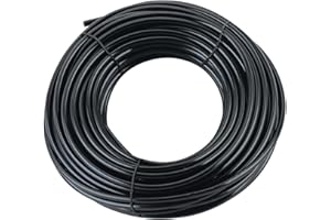 UCLEVER 10m Micro Irrigation Tube, 1/4 Inch Drip Irrigation Line, Watering Tubing Hose, I.D 4mm/O.D 6mm Black Supply Pipe for Garden Irrigation System