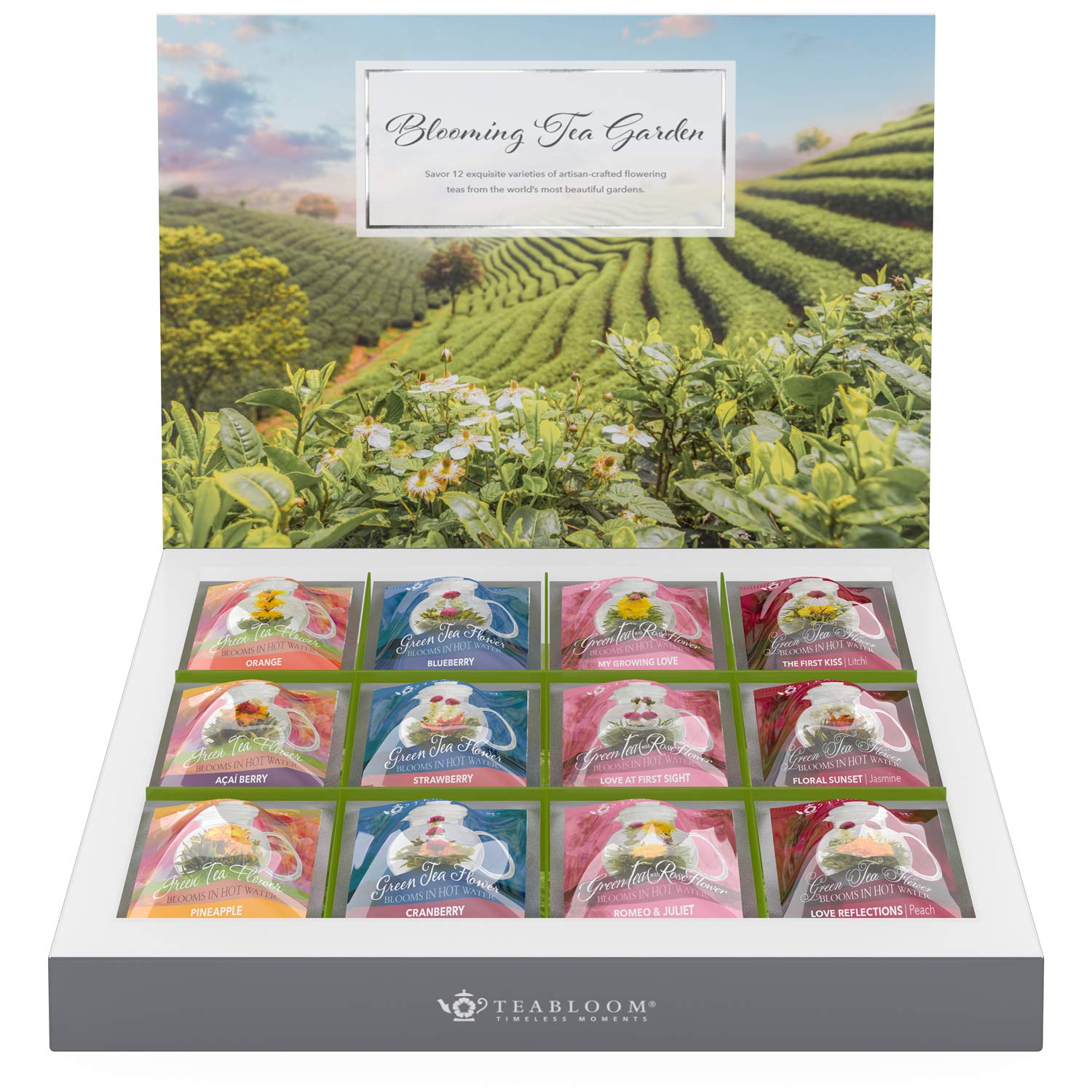 Teabloom Confezione Fiori di Tè - Selezione Fiori di Tè di Prima Qualità dai Giardini Più Belli del Mondo - 12 Varietà… - immagine 3
