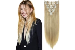 ‎CAISHA CAISHA XXL 60cm 8 Teile Set CLIP IN EXTENSIONS Haarverlängerung Haarteil Glatt Blond Mix CES7