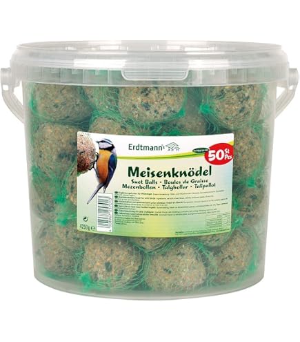 Klasebo Boules De Graisse Premium Pour Oiseaux Sauvages - Lot De 200 Avec Insectes Et Filets - Nourriture Énergétique