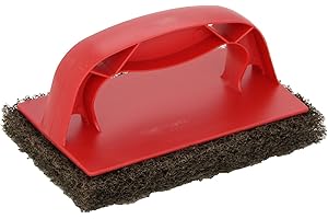 SCOTCH-BRITE 3M Scotchbrick Grillreinigungspad 9537 mit Griff, Rot, 82mm x 140mm x 44mm, 12 Stück