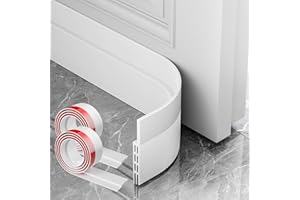 AOTUAO Paraspifferi Sottoporta, Paraspifferi Porta Blindata 200 X 5cm, Risparmiare Energia Paraspifferi Porta Ingresso, Paraspifferi Sottoporta Blindata Autoadesiva,Riduce il Rumore,anti Freddo-Bianco