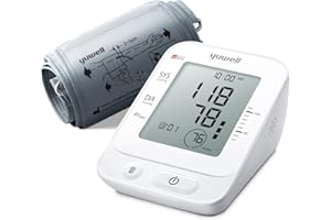 yuwell Blood Pressure Monitor, Extra Large Upper Arm Cuff, Digital BP Machine for Home Use & Pulse Rate Monitoring Meter, Large Display, Voice Broadcasting with Power Adapter and Batteries (YE660E)