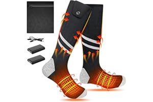 APPFUSHI Beheizte Socken Herren Damen Beheizbare Socken mit 4500mAh Wiederaufladbare Batterie, Heizsocken Elektrisch Fusswärmer für Camping Angeln Radfahren Skifahren