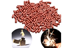DEVENIRRICHE Lighter Flint Stone, 120PCS Lighter Flints Replacement Red Universal Lighter Flints for Petrol Gas Fluid Lighter