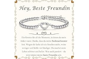 EYQV Beste Freundin Geschenke, Liebvolles Freundschaft Geschenk, Herz-Knoten Armband für gute Freundinnen, Geschenkideen für beste Freundin zum Geburtstag Weihnachten Abschluss