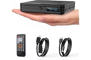 Homlab Mini DVD-spelare med fjärrkontroll – alla regionfria 1080P HD liten kompakt CD-DVD-spelare för smart TV och projektor, har HDMI-utgång, hörlursuttag, USB 2.0-ingång, PAL/NTSC-stöd