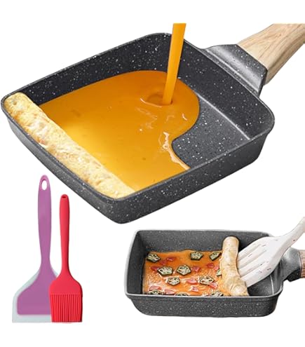 Poêle Japonaise En Fonte Pour Omelettes Et Crêpes - 15x18 Cm, Sans Revêtement, Pour Induction/gaz