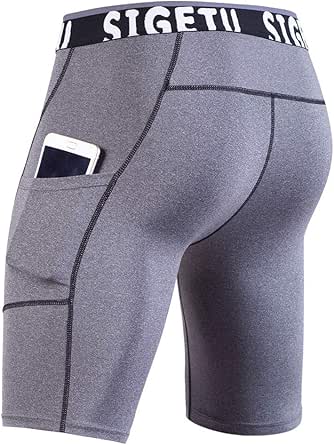 Celucke Herren Funktionsshorts Lauftights Kompressionsshorts Mit Tasche Sporthosen Manner Kurz Laufshorts Trainingsshorts Fitness Running Gym Sport Tights Amazon De Bekleidung