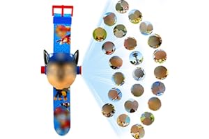 YULONGWU Orologio Bambini, Orologio con proiettore, Orologio Bambini Digitale, orologio giocattolo, Digitale Orologio Giocattolo con 24 Motivi di Proiezione, per Bambini Ragazzi Ragazze