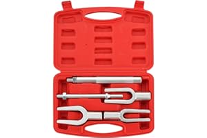 ATPEAM 5-Piece Ball Joint Separator Set | Pickle Fork Tool Set | Tie Rod Removal Tool Set | 1-1/8", 15/16", 11/16", for Cars and Light Vans