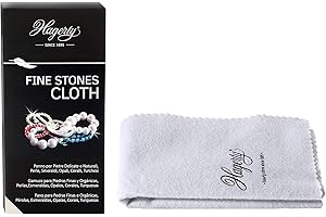 ‎HAGERTY Hagerty Fine Stones Cloth Schmuckputztuch 36 x 30 cm I Imprägniertes Schmucktuch aus Baumwolle I Effizientes Schmuck Poliertuch für Schmuckstücke mit Smaragden Perlen Opalen Korallen Türkisen