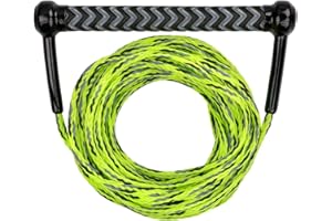 Mesle Combo Corde pour Wakeboard et Ski Nautique, poignée Douce EVA, Flottante, Longueur de la Corde de Traction avec haltère 18,3 m, INCL. Rope Keeper