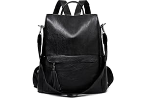 KESUDE Elegant Rucksack Damen Klein - Anti Diebstahl Lederrucksack 2 in 1 Cityrucksack Frauen Rucksacktasche Wasserdichte Schultertasche Casual Tasche Daypack Backpack Damenrucksack