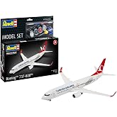 Revell 63772 Model Seti Boeing 737-800 "T&uuml;rk Hava Yolları 1:144 &Ouml;l&ccedil;ekli Yapısız Plastik Model Kiti Aksesuarlı
