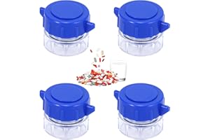 OUZHOU Pill Crusher for Tablets, 4 Pack Tablet Crusher, Pill Grinder, Tablet Crusher for Pills, Mini Pill Pulverizer, Medicine Splitter Powder Crusher and Storage Box for Small Large Tablets