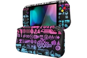 playvital ZealProtect Protective Case for Nintendo Switch Lite, Hard Shell Grip Cover for Nintendo Switch Lite w/Screen Protector & Thumb Grip Caps & Button Caps - Deluxe Championship