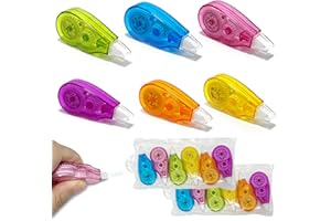 Xpieoyrm Lot de 18 Souris Correcteur, 4m x 5 mm Souris Correcteur avec Capuchon Protecteur, roller de correction pour effacer et corriger, pour Papeterie, Accessoire Bureau et Fourniture Scolaire