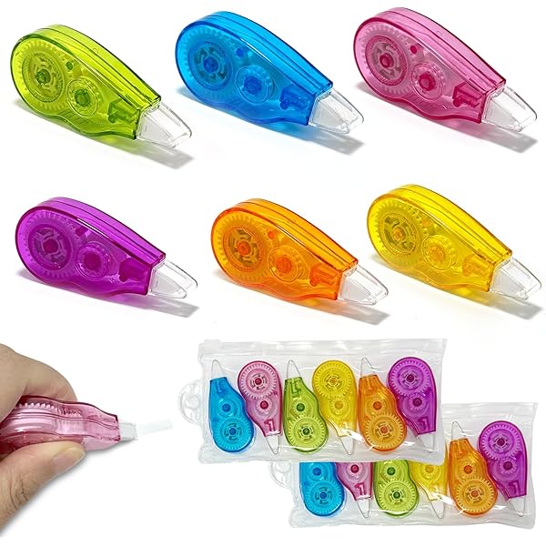 12 Pezzi Bianchetto A Nastro Mini - Correttore A Nastro Tascabile Per Scuola E Ufficio, Facile Da Usare E Preciso - Foto 7