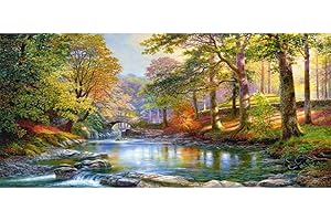 DEMIAWAKINGUK Boschi e Torrente DIY Diamond Painting 5d Grandi Dimensioni Diamond Painting Kit Completo Paesaggi Pittura Diamante 5D Fai da Te Decorazione Regalo 80x40cm