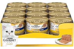 GOURMET Gold - Cibo Umido Gatto Adulto, Mousse con Pollo. 24 Lattine da 85 g