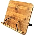H&SA BamBoo Reading Rest Cookbook Cook Recipe Kitchen Book Holder Stand Bookrest