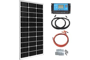 XINPUGUANG Kit Panel Solar 100w 12v 100 Watt Mono Fotovoltaica 18v Módulo 10A Regulador de carga para el barco, coche, autocaravana, casa, jardín, cobertizo