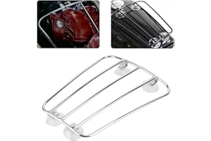 KIMISS Motorcycle Fuel Tank Rack-Motorcycle Fuel Tank Luggage Rack Shelf With Strong Suction Cups Universal Suction Cup Luggage Holder Baggage Carrier Bracket(White)