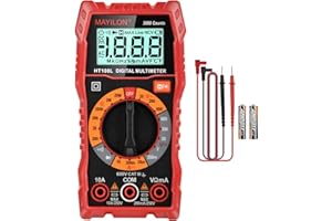 BILIVRY Multimetr cyfrowy, miernik z wyświetlaczem jasności True RMS, multimetr 10 A/600 V CAT III, 2000 liczb, pomiar pojemności, oporu, prądu AC i DC, napięcia AC i DC