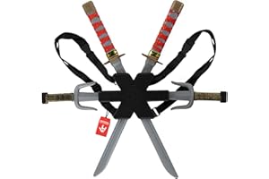 Morph Red Ninja Swords For Kids Ninja Costume For Boys Accessories Toy Weapons For Boys BPA Free Halloween Costumes For Kids