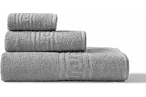 nice homeit Set de Toallas Blancas 100% Algodón - Set de Toallas de Baño - Suaves y Altamente Absorbentes