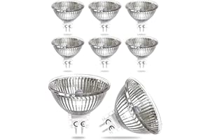 DoRight Ampoules Halogènes MR16 GU5.3, 12V 50W à Intensité Variable, Blanc Chaud 2800K, Base à 2 Broches, Réflecteur Dichroïque, 800 lumens, Pleine Luminosité Instantanée, 8 Paquets