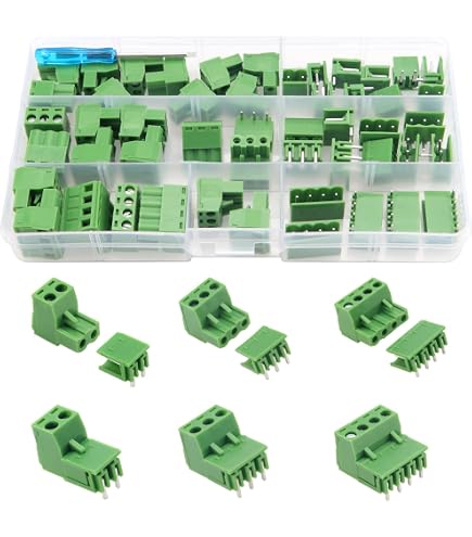 Connettori Morsettiera A Vite 2 Pin, Passo 2.54 Mm - Set Da 50 Pezzi Per Circuiti Stampati