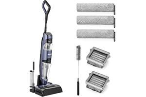 ‎4SWISS 4SWISS VC024 Nass Trockensauger, All-in-One Saugwischer Kabellos mit Wischfunktion, LED-Display, Selbstreinigung, 39 min Laufzeit, Für Hartböden, Teppiche, Allergiker, Haustierbesitzer, Akku-betrieben