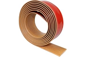 LSGCQ Seuil de porte adhesif profil de transition barre de seuil de porte bande de transition sol en vinyle bande de seuil en grain de bois bande de recouvrement pour planchers stratifié (Jaune, 300×5cm)