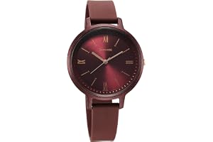 Sonata Splash Quartz Analog Maroon Dial Plastic Strap Watch for Women - 87049PP16W